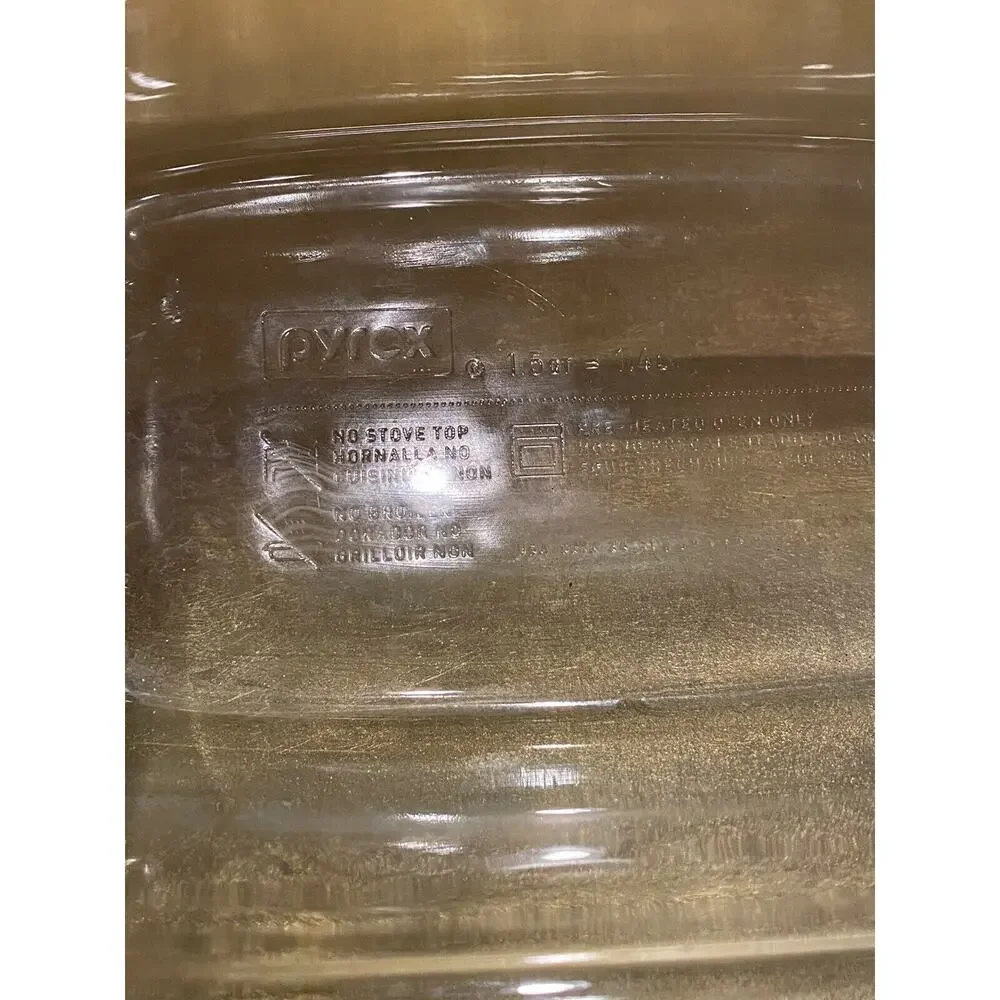 PYREX‎ 1.5Qt. Clear Glass Loaf Pan With Open Handles